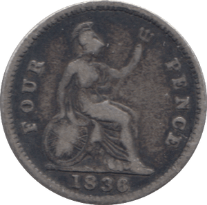 1836 FOURPENCE ( FAIR ) 8 - Fourpence - Cambridgeshire Coins
