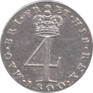 1800 MAUNDY FOURPENCE ( AUNC )