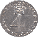 1800 MAUNDY FOURPENCE ( AUNC )