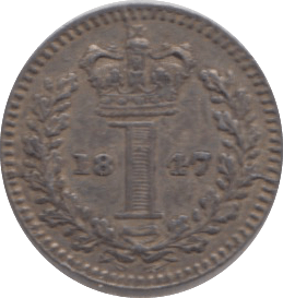 1847 MAUNDY ONE PENNY ( EF ) - Maundy Coins - Cambridgeshire Coins