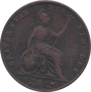 1843 FARTHING ( FINE ) 4 - Farthing - Cambridgeshire Coins
