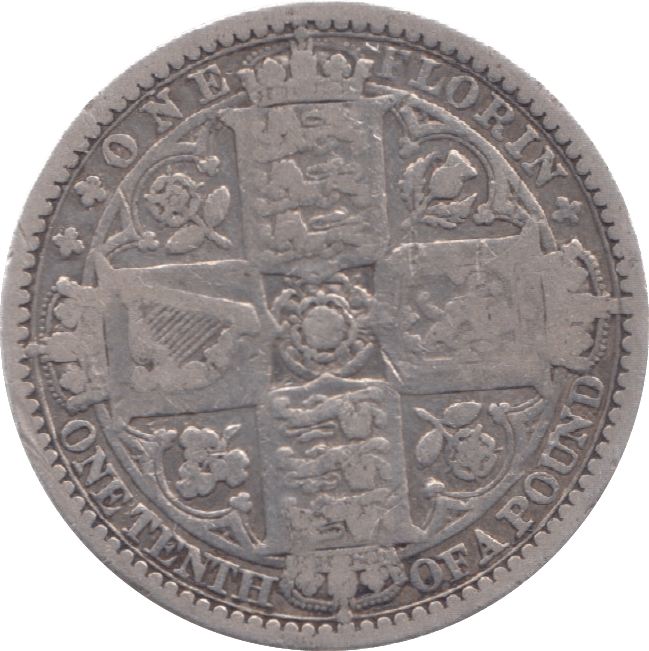 1849 FLORIN ( FINE ) 6 - Florin - Cambridgeshire Coins