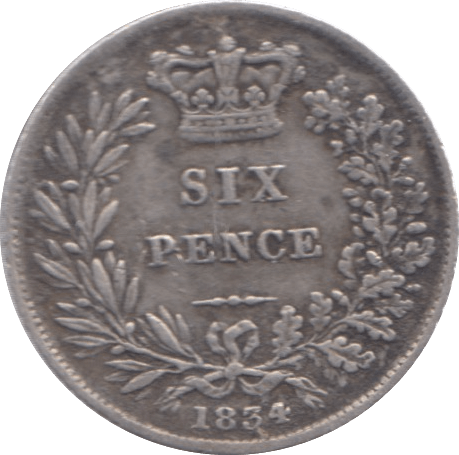 1834 SIXPENCE ( VF ) 6 - Sixpence - Cambridgeshire Coins