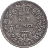 1834 SIXPENCE ( VF ) 6 - Sixpence - Cambridgeshire Coins