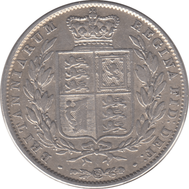 1845 HALFCROWN ( VF ) 6 - Halfcrown - Cambridgeshire Coins