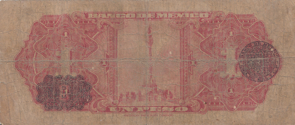 1 PESO BANCO DE MEXICO MEXICAN BANKNOTE 1948 REF 426