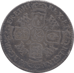 1693 SIXPENCE ( VF )