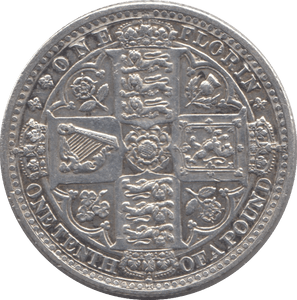 1849 FLORIN ( EF ) 12 CLEANED - Florin - Cambridgeshire Coins