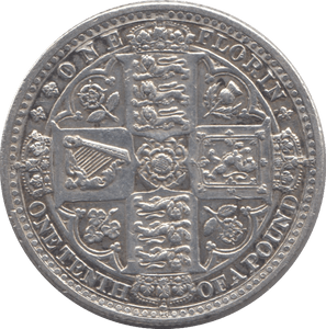 1849 FLORIN ( EF ) 12 CLEANED - Florin - Cambridgeshire Coins