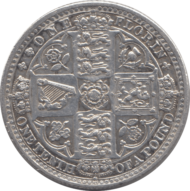 1849 FLORIN ( EF ) 12 CLEANED - Florin - Cambridgeshire Coins