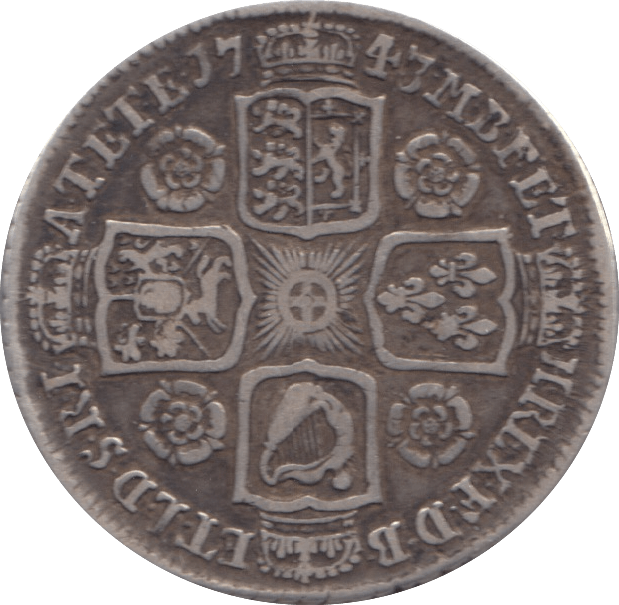 1743 SHILLING ( VF ) GEORGE II
