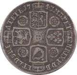 1743 SHILLING ( VF ) GEORGE II