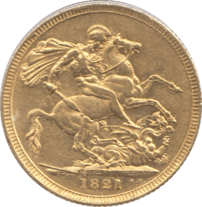 1821 GOLD SOVEREIGN ( EF )