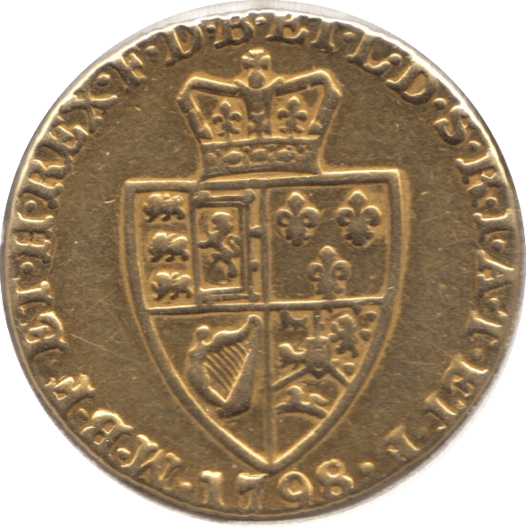 1798 GOLD ONE GUINEA ( FINE ) GEORGE III