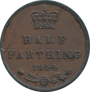 1844 HALF FARTHING ( VF ) 3 - Half Farthing - Cambridgeshire Coins