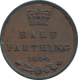 1844 HALF FARTHING ( VF ) 3 - Half Farthing - Cambridgeshire Coins
