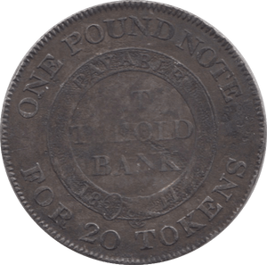 1811 FARTHING TOKEN NANTWICH SHILLING CHESHIRE ( REF 288 )