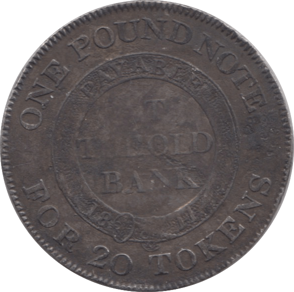 1811 FARTHING TOKEN NANTWICH SHILLING CHESHIRE ( REF 288 )