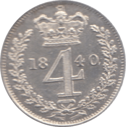 1840 MAUNDY FOURPENCE ( BU ) - Maundy Coins - Cambridgeshire Coins