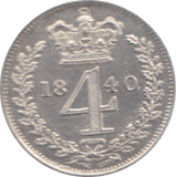 1840 MAUNDY FOURPENCE ( BU ) - Maundy Coins - Cambridgeshire Coins