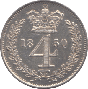 1850 MAUNDY FOURPENCE ( BU ) - Maundy Coins - Cambridgeshire Coins