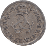 1679 MAUNDY THREEPENCE ( GVF )