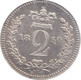 1850 MAUNDY TWOPENCE ( UNC ) - Maundy Coins - Cambridgeshire Coins