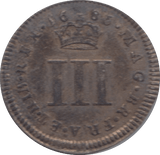 1686 MAUNDY THREEPENCE ( EF )