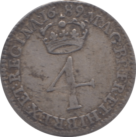 1689 MAUNDY FOURPENCE ( VF )