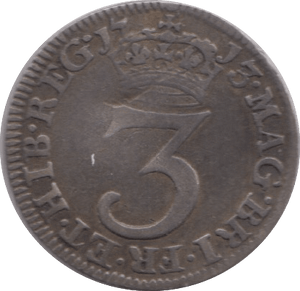 1713 MAUNDY THREE PENCE ( GF ) 3