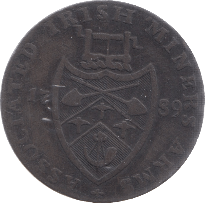 1789 IRISH MINERS HALFPENNY TOKEN
