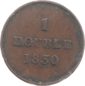 1830 GUERNSEY ONE DOUBLE - WORLD COINS - Cambridgeshire Coins