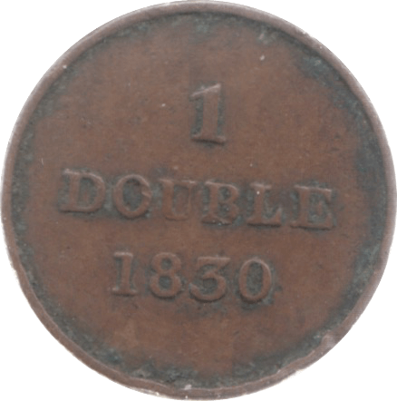 1830 GUERNSEY ONE DOUBLE - WORLD COINS - Cambridgeshire Coins