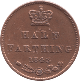 1843 HALF FARTHING ( GVF ) CLEANED 9 - Half Farthing - Cambridgeshire Coins