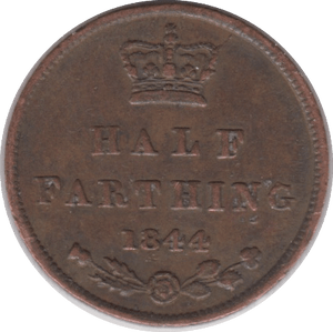 1844 HALF FARTHING ( FINE ) 2 - Half Farthing - Cambridgeshire Coins