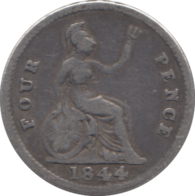 1844 FOURPENCE ( FAIR ) 2 - Fourpence - Cambridgeshire Coins