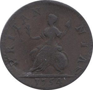 1754 FARTHING ( FINE ) 4