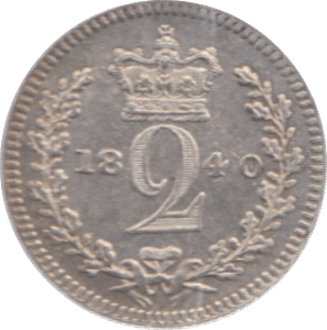 1840 MAUNDY TWOPENCE ( UNC ) - Maundy Coins - Cambridgeshire Coins