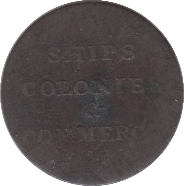 17TH - 18TH CENTURY FARTHING TOKEN CANADA SHIP COLONIES ( REF 291 )
