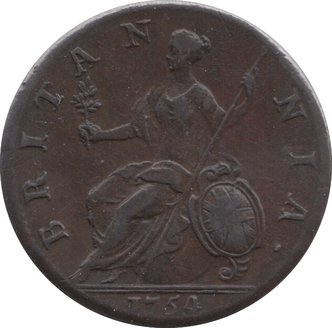 1754 HALF PENNY ( EF ) 3