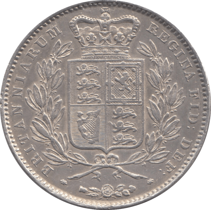 1845 CROWN ( EF ) VIII CINQFOIL - Crown - Cambridgeshire Coins
