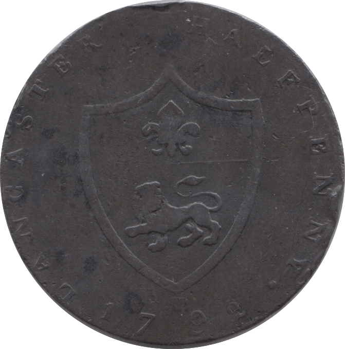 1792 HALFPENNY TOKEN DUKE OF LANCASTER REF A4