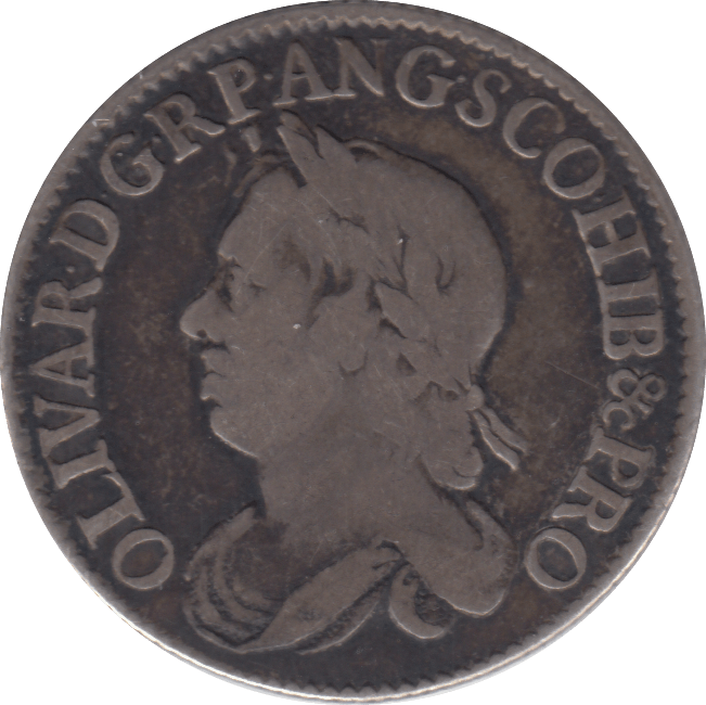 1658 SILVER SHILLING CROMWELL SPINK 3228