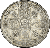 1732 HALFCROWN ( GVF ) ROSES AND PLUMES EDGE SEXTO GEORGE II