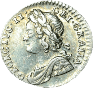 1732 MAUNDY ONE PENNY ( EF ) GEORGE II