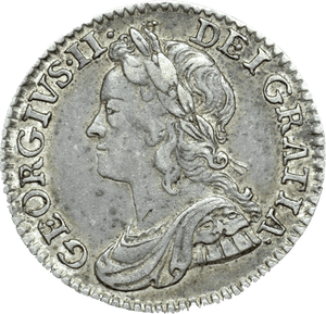 1746 MAUNDY FOURPENCE ( GVF )