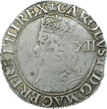 1660 - 85 SILVER SHILLING THIRD ISSUE CROWN CHARLES II REF 108