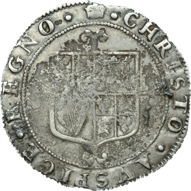 1660 - 85 SILVER SHILLING THIRD ISSUE CROWN CHARLES II REF 108