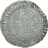 1660 - 85 SILVER SHILLING THIRD ISSUE CROWN CHARLES II REF 107