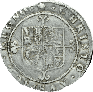 1660 - 85 SILVER SHILLING THIRD ISSUE CROWN CHARLES II REF 107